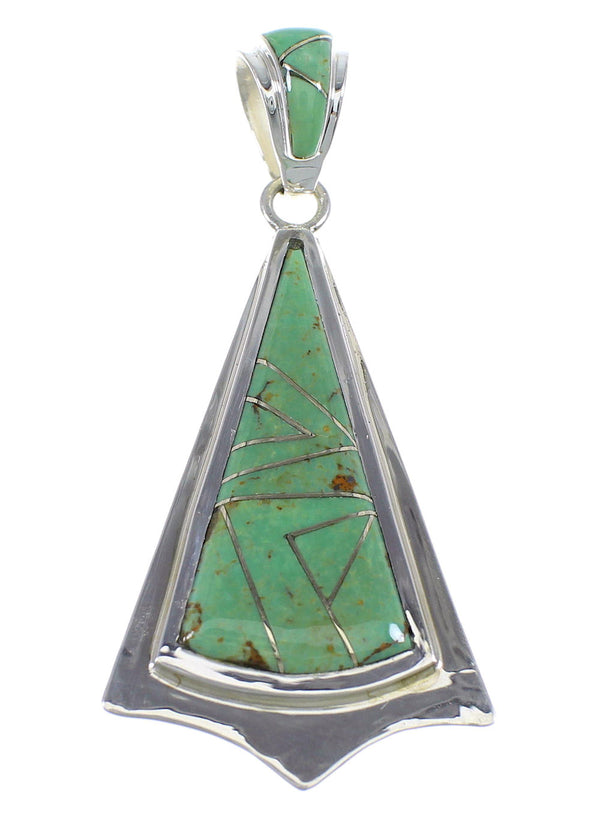 Turquoise And Authentic Sterling Silver Pendant Jewelry VX55405